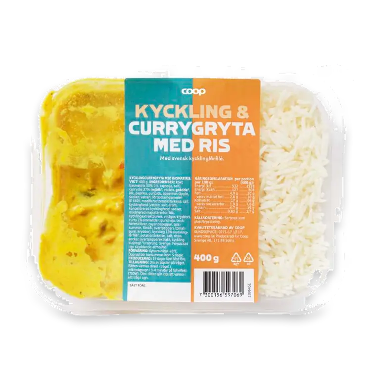 Kyckling & currygryta med ris