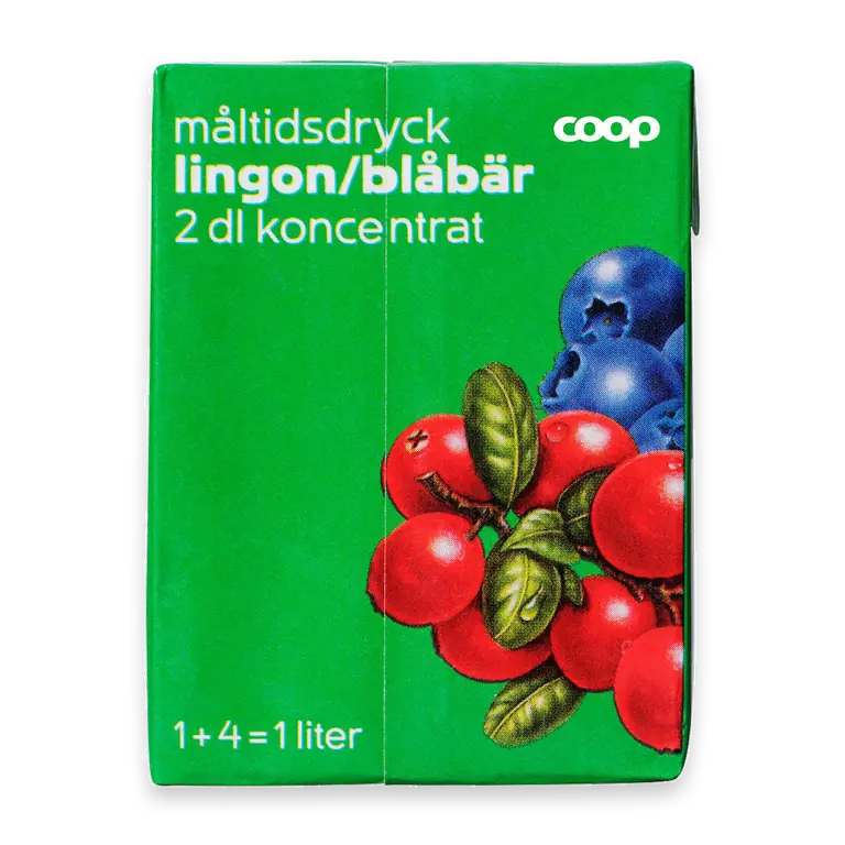 Måltidsdryck Lingon/blåbär