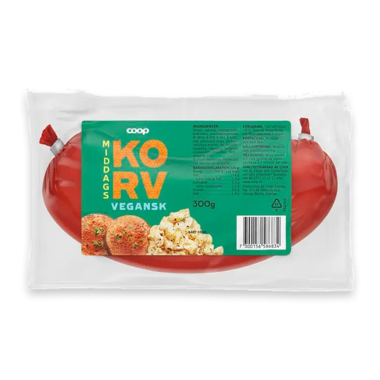Middagskorv Vegansk