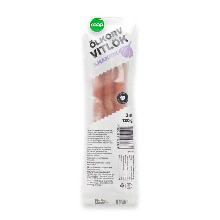 Ölkorv Vitlök 3-pack