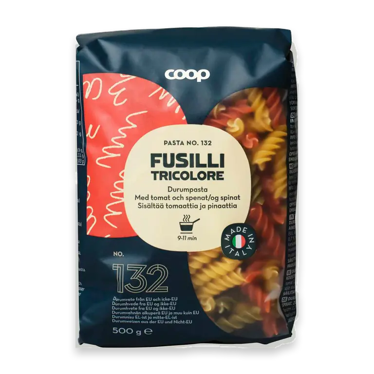 Pasta Fusilli Tricolore