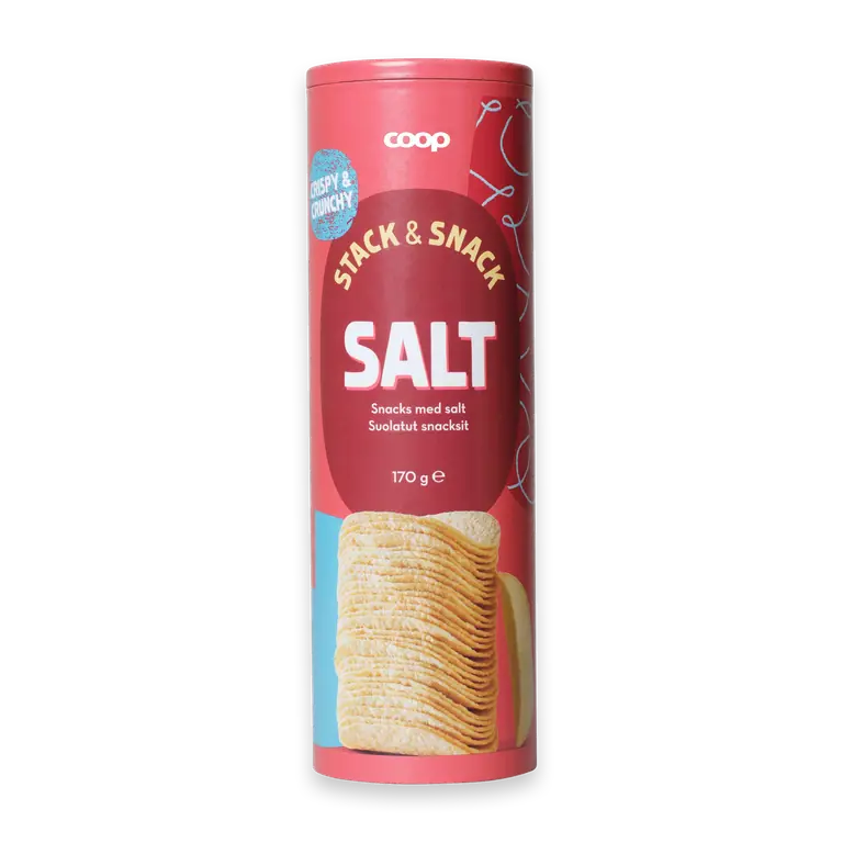 Potatisflingor Stack & snack Salt
