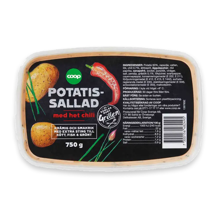 Potatissallad Chili