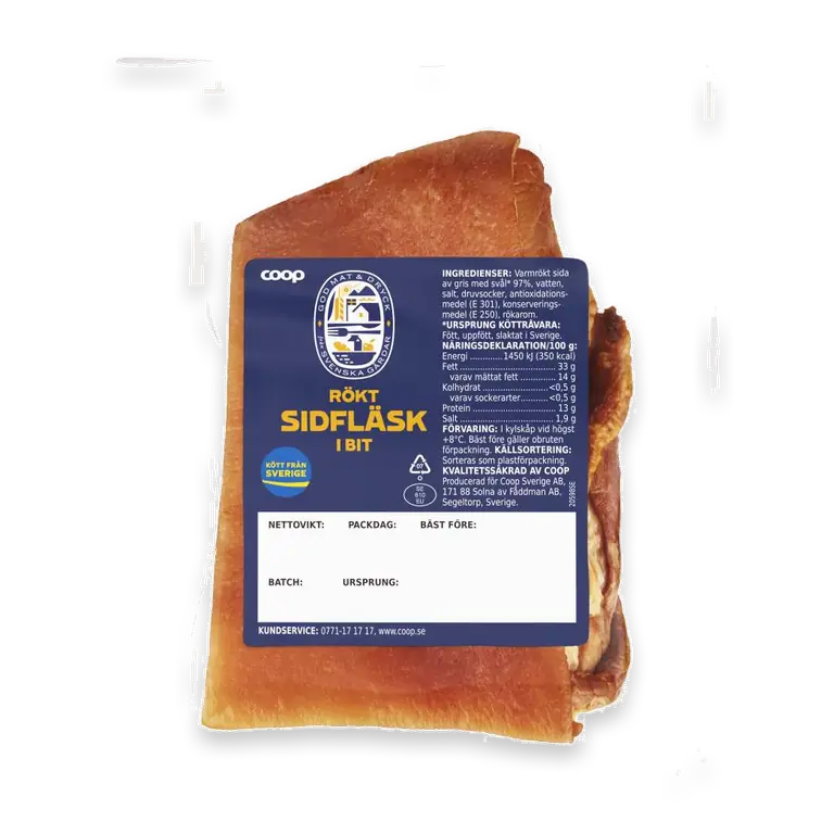 Rökt Sidfläsk i bit