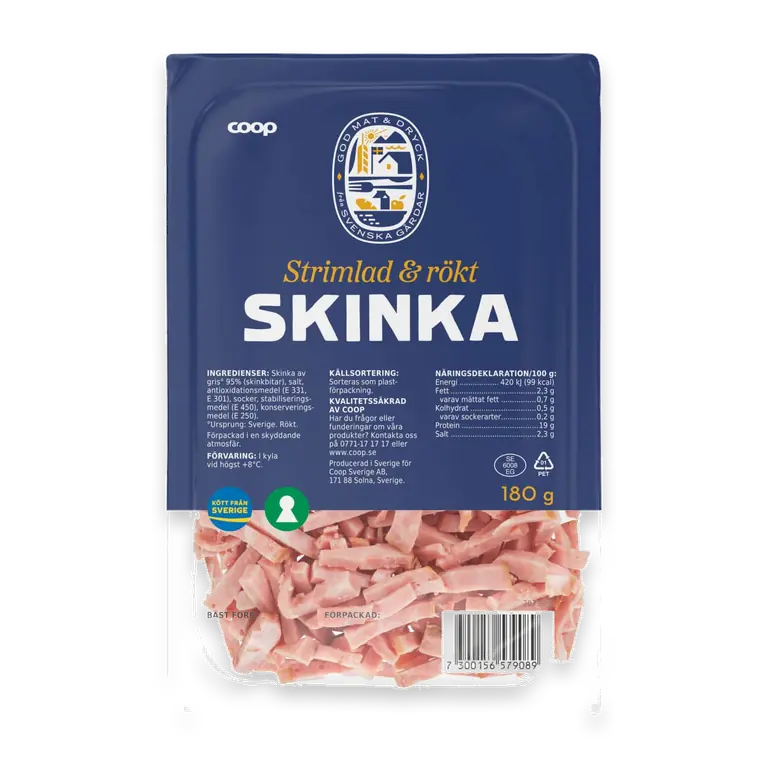 Rökt skinka Strimlad