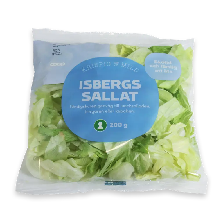 Skuren isbergssallat