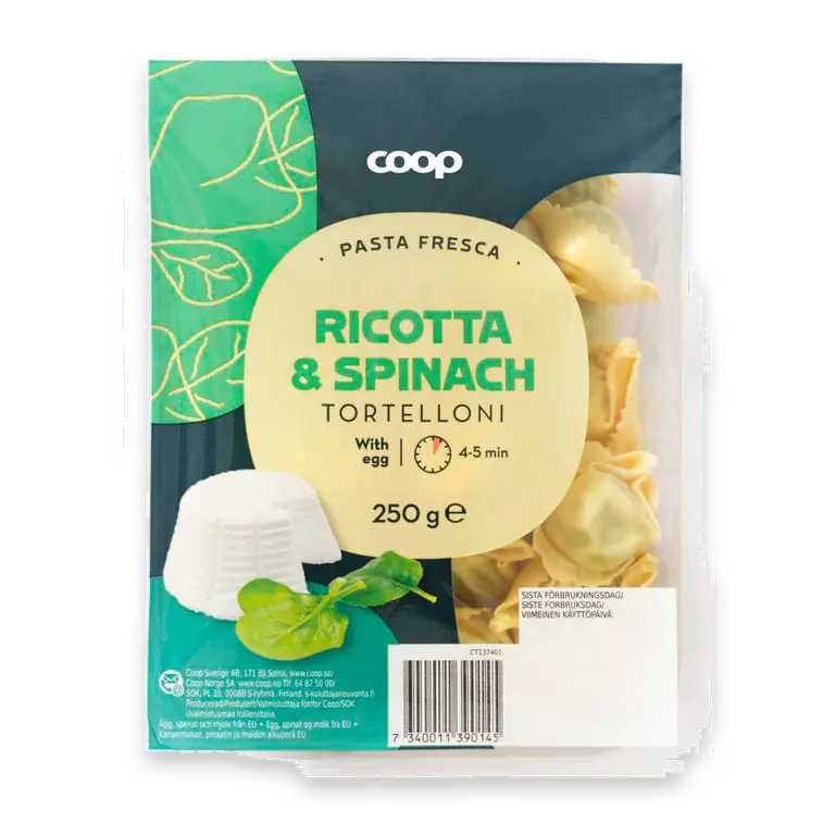 Tortelloni Ricotta & spinach