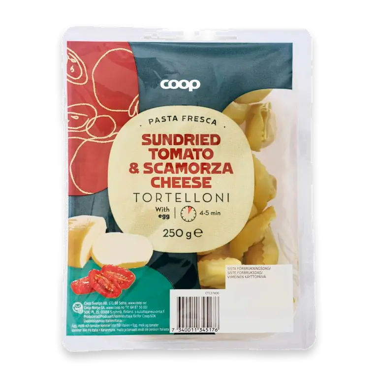 Tortelloni sundried tomato & Scamorza cheese