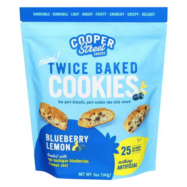 Mini Lemon Blueberry Twice Baked Cookies