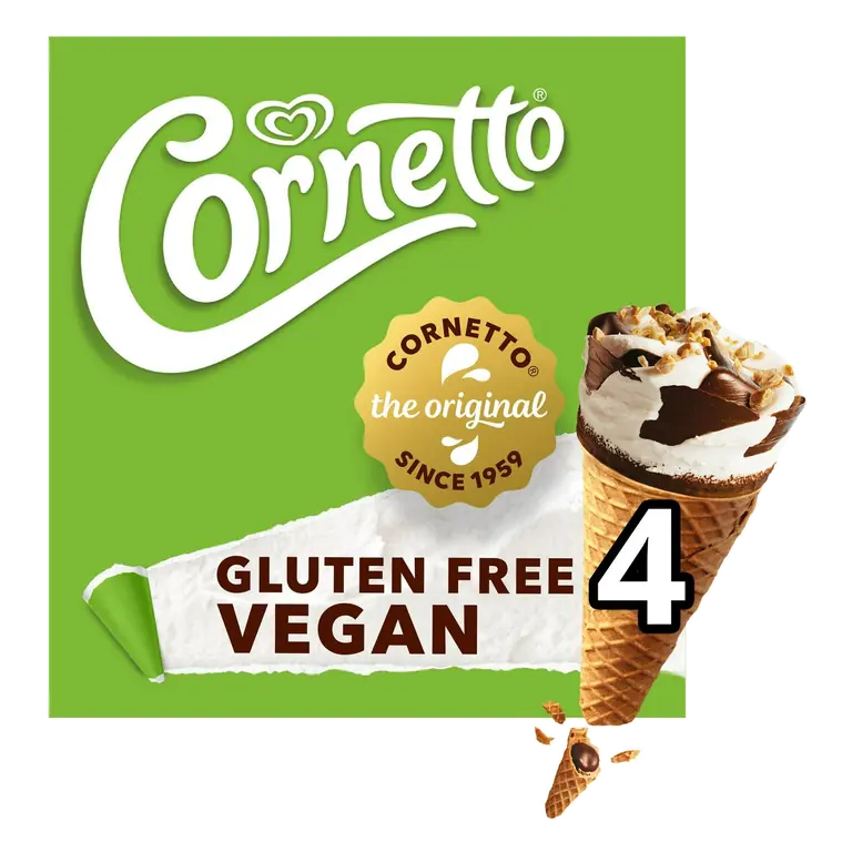 Vegan & Gluten Free Ice Cream Cones 4x90ml