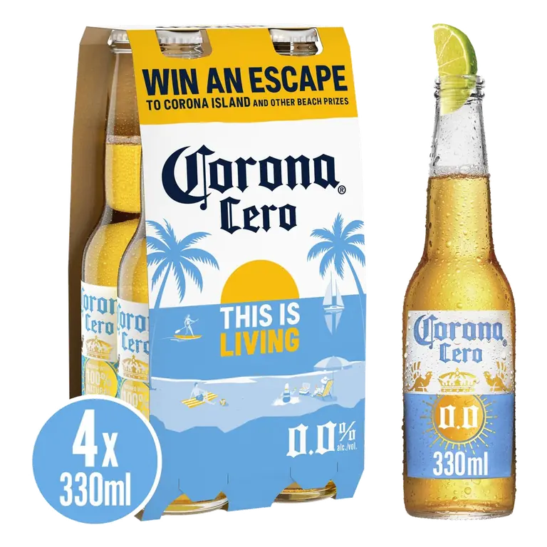 Cero 0% Lager Beer Bottles 4 x 330ml