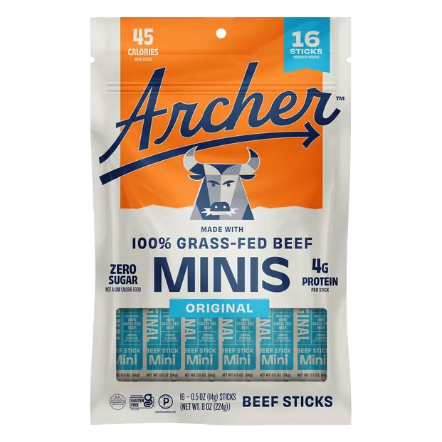 Minis Zero Sugar Original 4g Protein Beef Meat Stick - 16ct