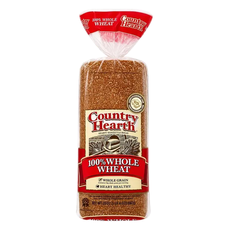 Country Hearth 100% Whole Wheat Bread, 20oz: No High Fructose Corn Syrup, 100 Percent Whole Grain