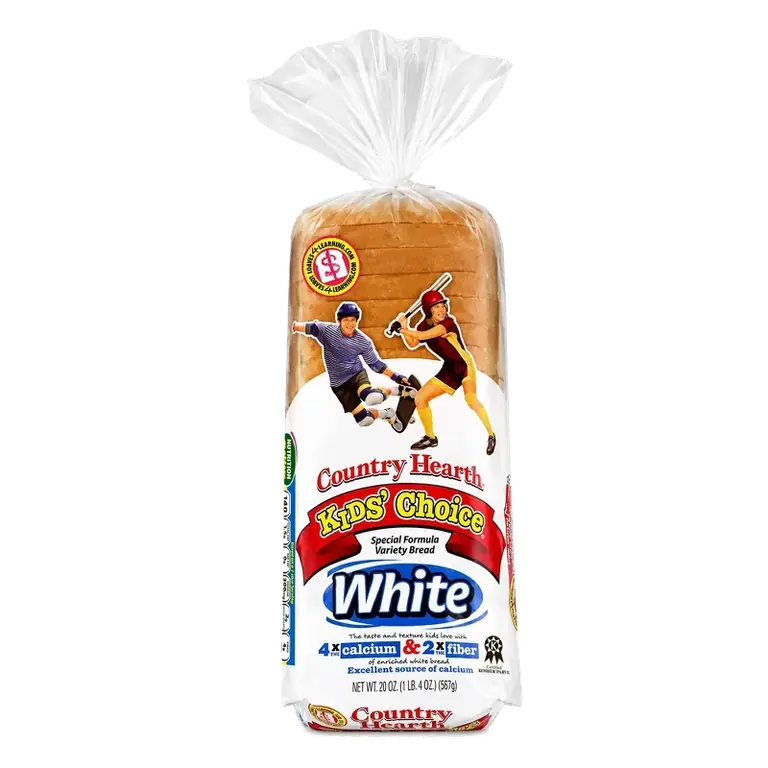 Country Hearth Kid's Choice White Bread, 20oz: No High Fructose Corn Syrup, Whole Grain