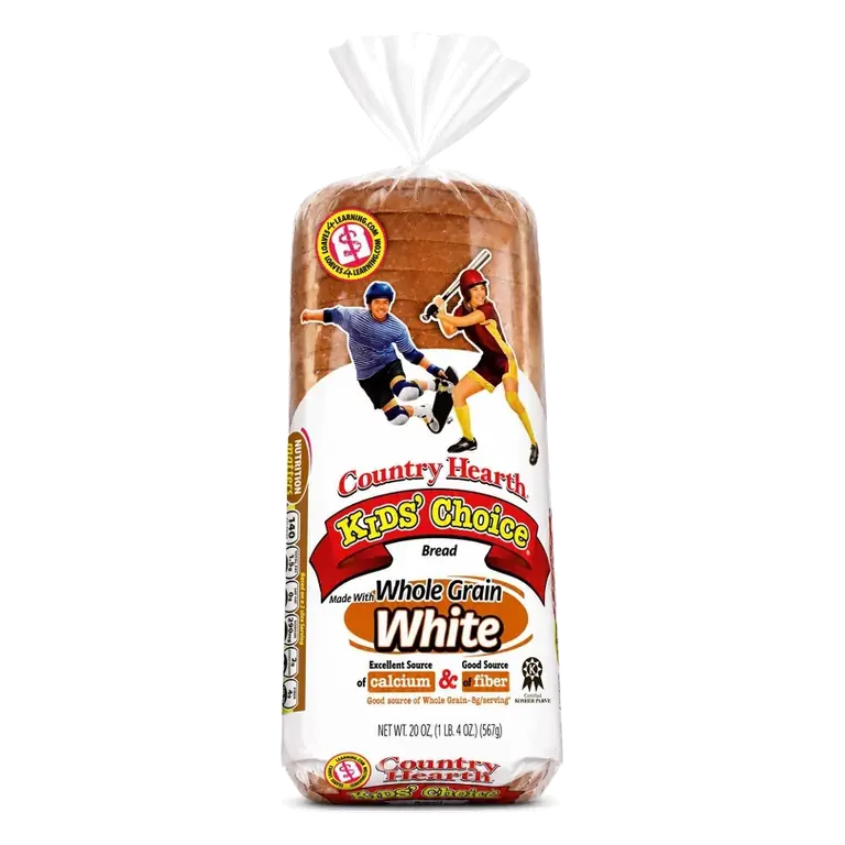 Country Hearth Kids Choice Whole Grain White Bread, 20oz