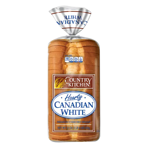 Hearty Canadian White Bread Sliced
