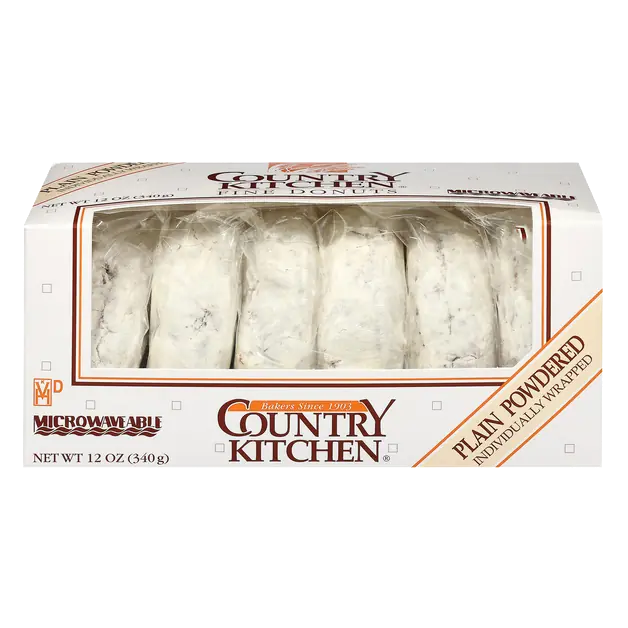 Plain Powdered Donuts - 6 ct