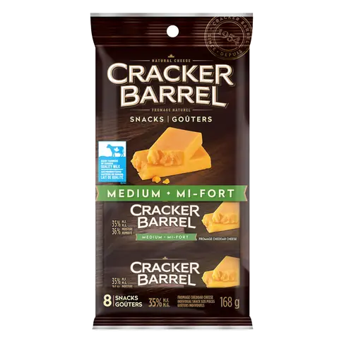Cheese Snacks Medium Cheddar 8 Pack 168 g