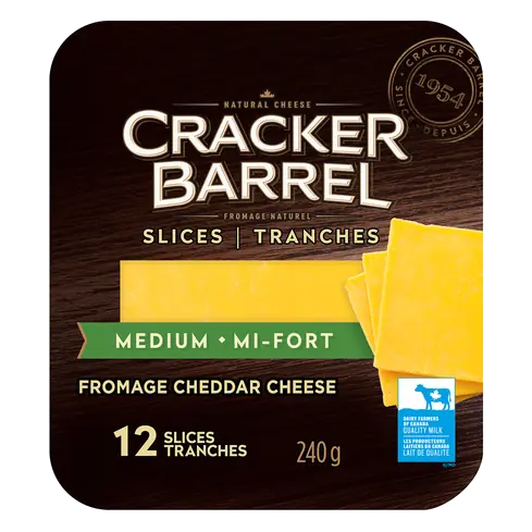 Cheese Slices Medium Cheddar 240 g