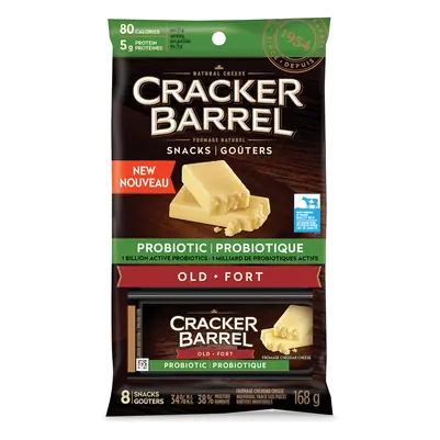 Probiotic Cheese Snacks Old Cheddar 8 Pack 168 g