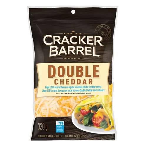 Shredded Cheese Double Cheddar Light 320 g