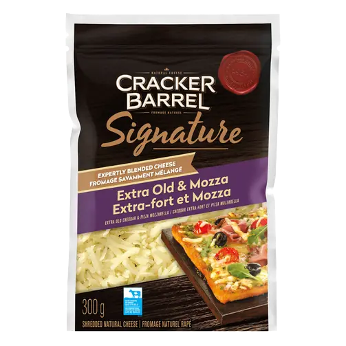 Signature Shredded Cheese Extra Old Cheddar & Pizza Mozzarella 300 g