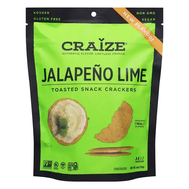 Toasted Snack Crackers, Jalapeno Lime, Medium