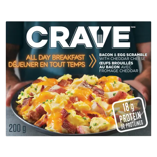 Frozen Breakfast Bacon & Egg Scramble With Cheddar Cheese 200 g