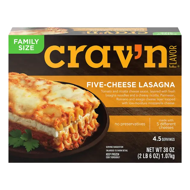 Crav'n Flavor Five-Cheese Lasagna Family Size 38 oz
