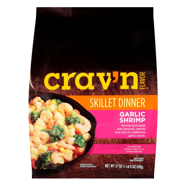 Crav'n Flavor Garlic Shrimp Skillet Dinner