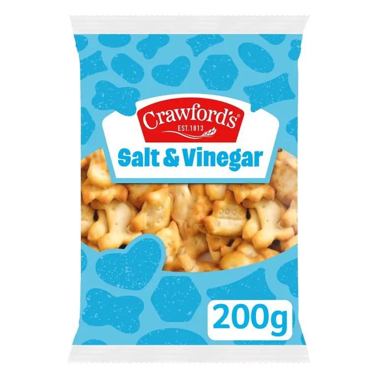 Crawford's Savouries Salt and Vinegar Baked Snacks 200g