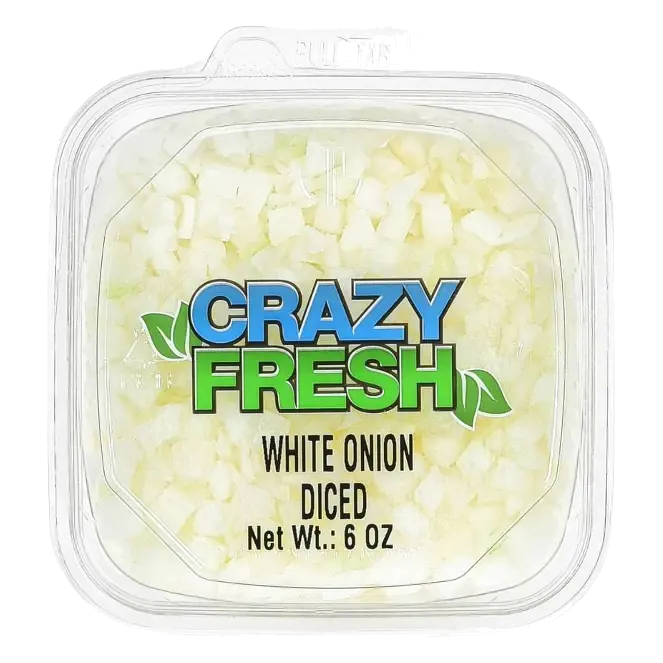 Crazy Fresh Diced White Onion, 6oz