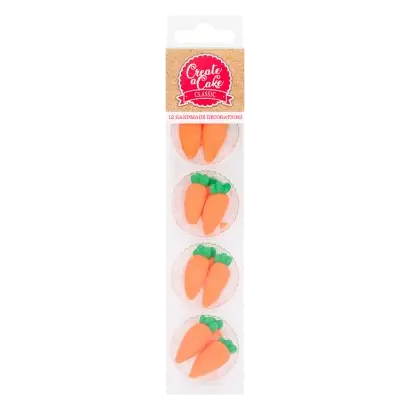 2D Carrot Decorations 12s