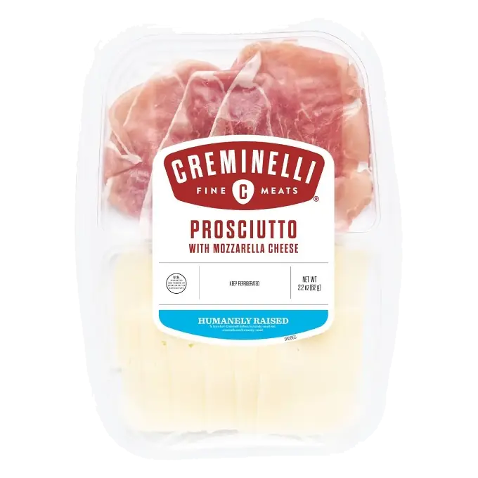 Creminelli Sliced Prosciutto & Mozzarella, 2.2oz: Certified Gluten-Free, No Artificial Preservatives, Soy-Free