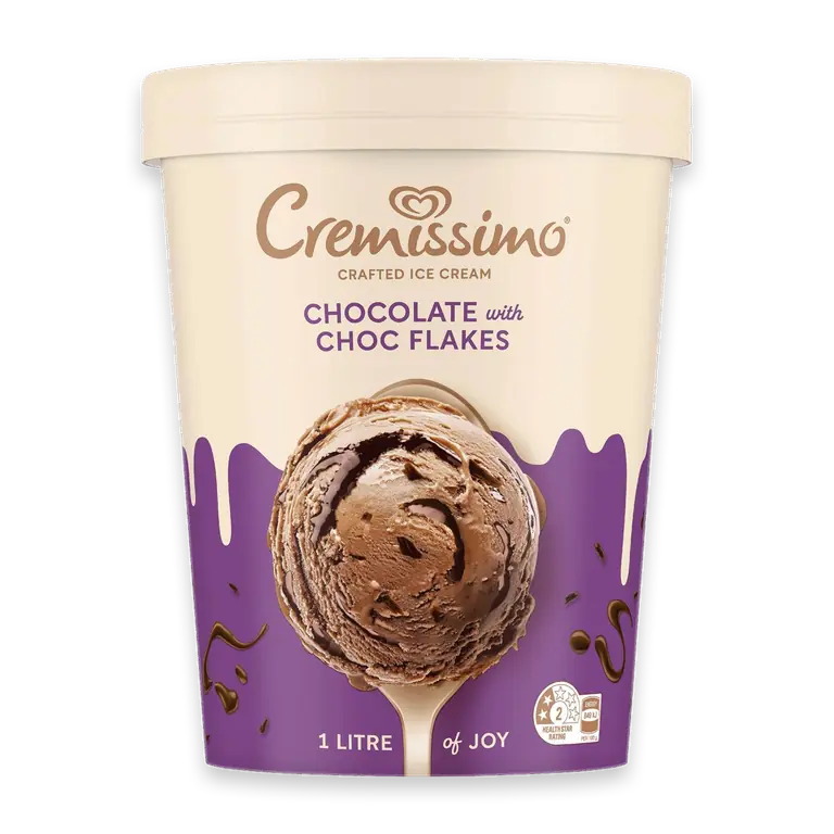 Crafted Ice Cream Chocolate With Flakes