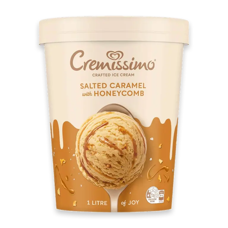Crafted Ice Cream Salted Caramel With Honeycomb