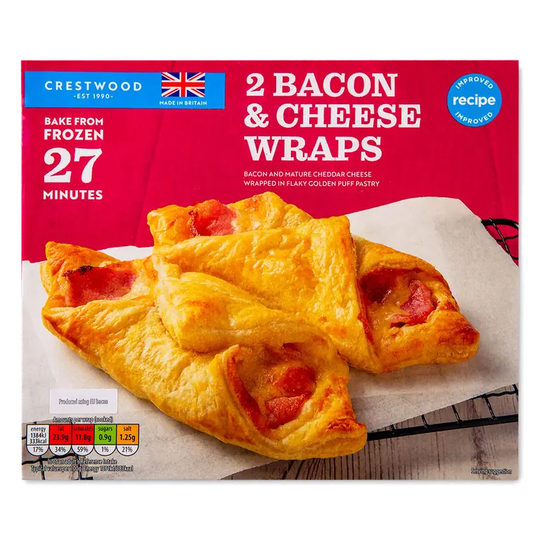 Bacon & Cheese Wraps 2 Pack