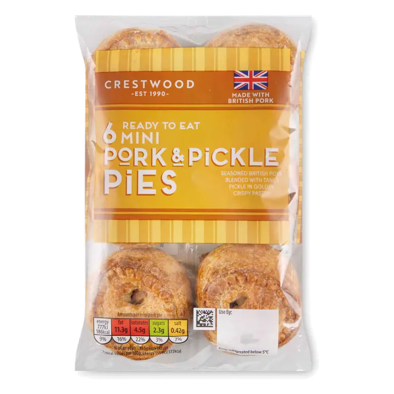 Mini Pork & Pickle Pies 6 Pack