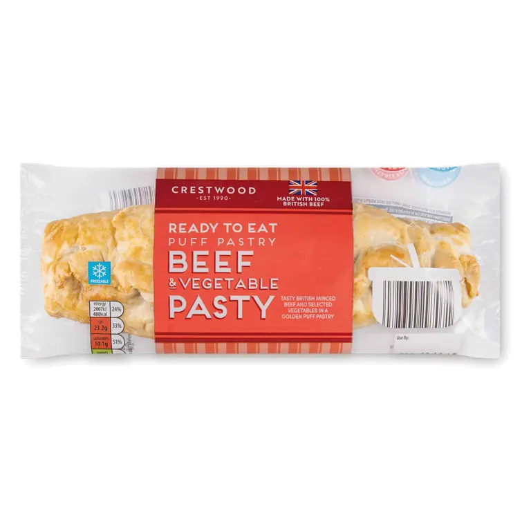 Puff Pastry Beef & Vegetable Pasty