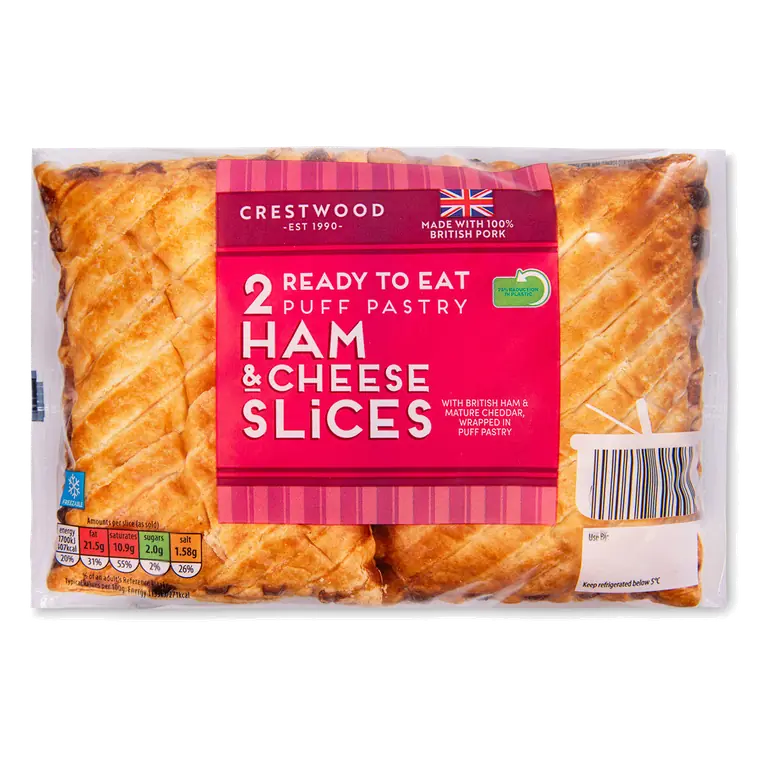 Puff Pastry Ham & Cheese Slices 2 Pack