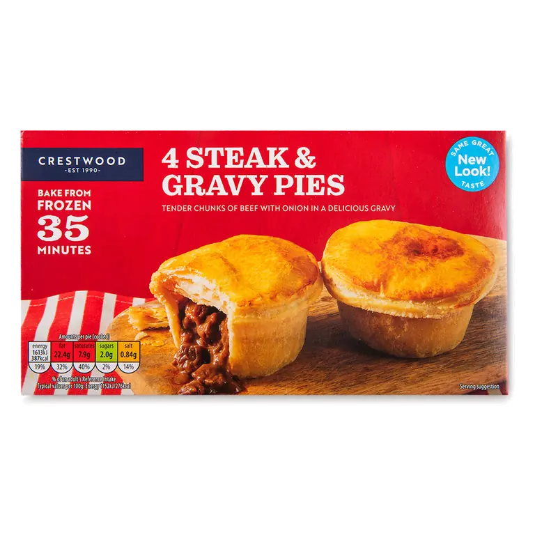 Steak & Gravy Pies 4 Pack