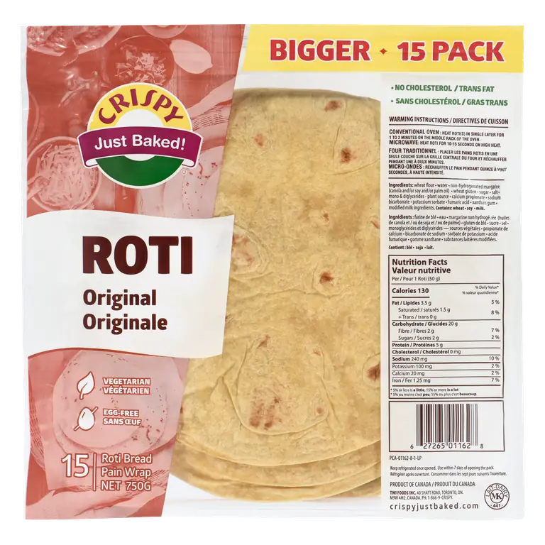 Original Roti Wrap 7-inch 15 Pack 750 g