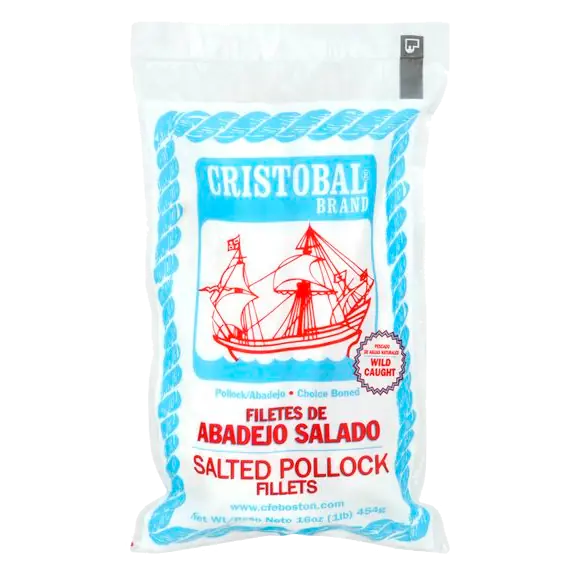 Wild Caught Salted Pollock Fillets Frozen (Brands May Vary)