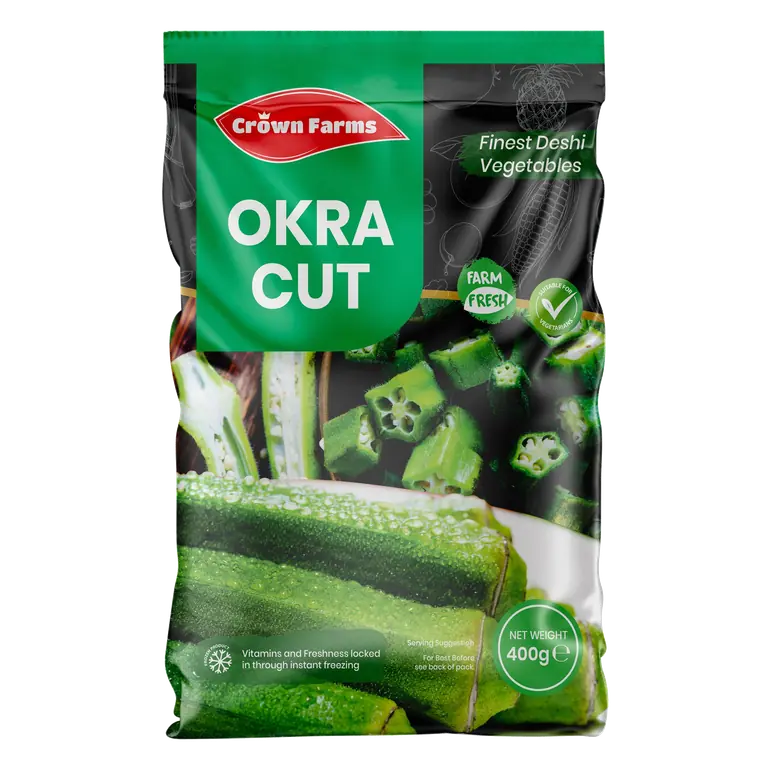 Crown Farms Okra Cut 400g