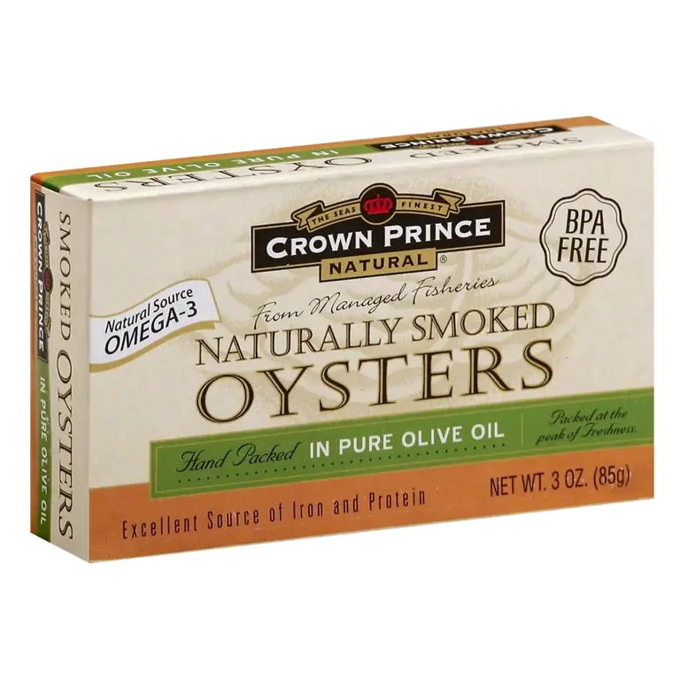 Smoked Oysters Hand Packed in Olive Oil
