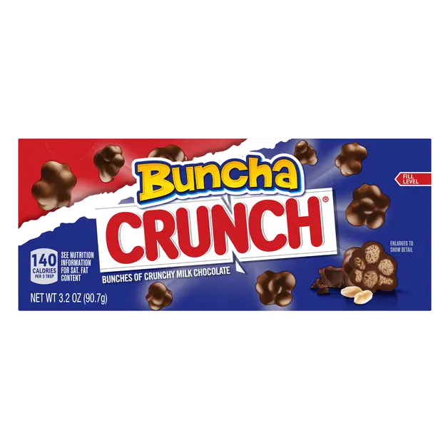 Buncha CRUNCH Milk Chocolate Candy with Crisped Rice Movie Theater Box