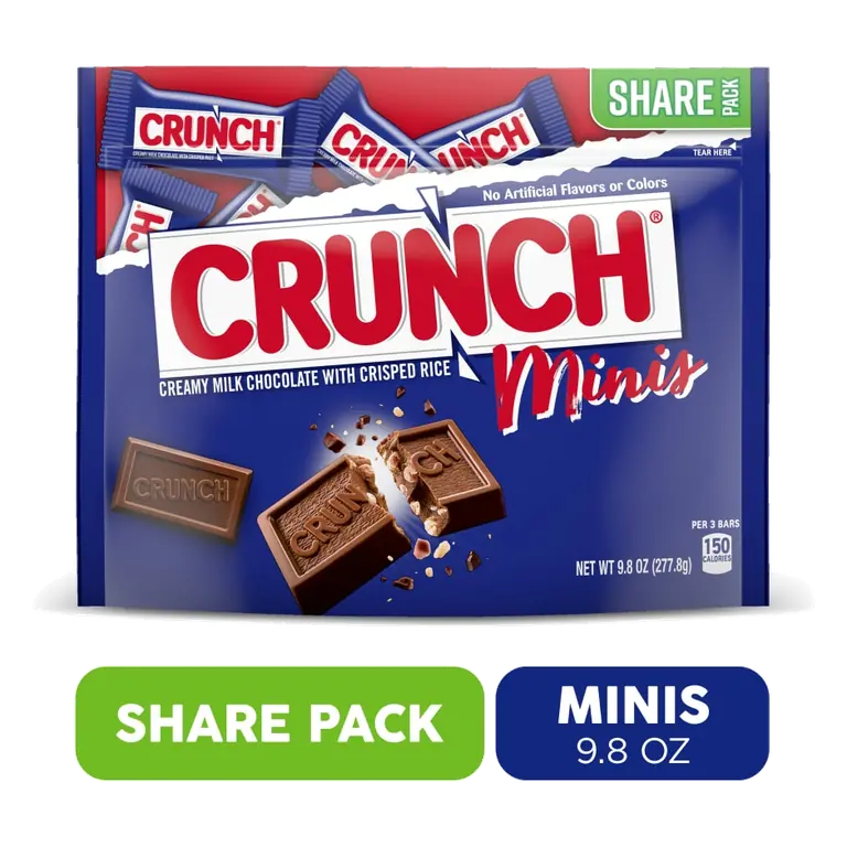 Creamy Milk Chocolate with Crisped Rice Bars Minis