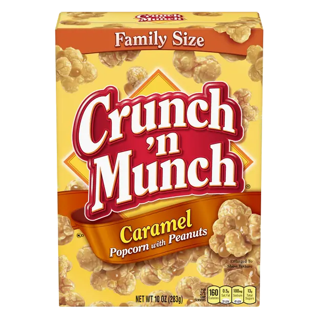 Crunch & Munch Caramel Popcorn with Peanuts Family Size