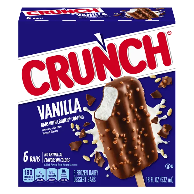 Vanilla Frozen Dairy Dessert Bars - 6 ct