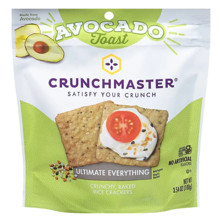 Avocado Toast Ultimate Everything Crunchy, Baked Rice Crackers
